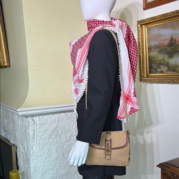 Fossil Canvas & Leather Mini Safari Bag - Picture 11 of 11